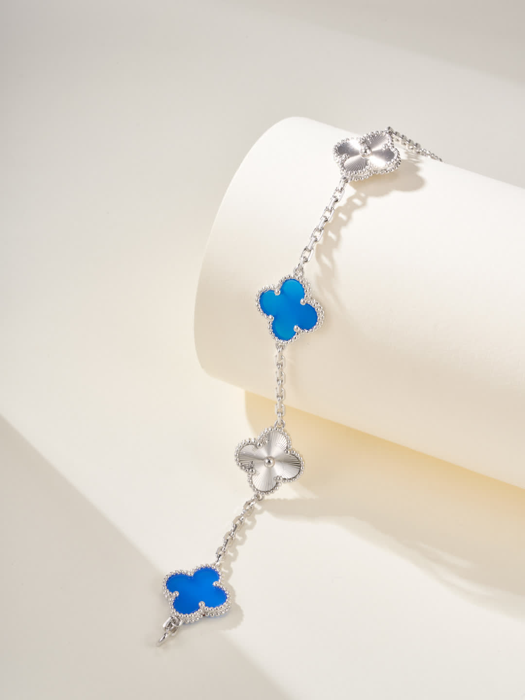 Van Cleef & Arpels Magic Alhambra Blue Enamel Bracelet